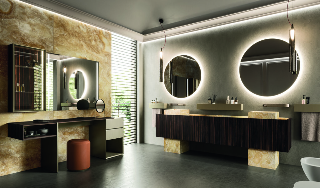 Marble, Wood & Mirrors Bathroom – Italy